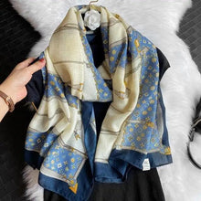 Load image into Gallery viewer, Women Scarf Leopard Print Cotton Large Size Scarfs For Winter Shawls Winter Warm Casual Wear For Women Lovely Floral Tassel Cotton ab Shawls Lady Silk Wraps Scarves
