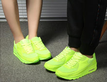 Load image into Gallery viewer, Women Soft Platform Sneakers Green Black Pink Breathable Air Cushion Casual Sports Women Trainers Fashion Lightweight Tennis Sport Walking Athletic Casual Footwear Sneakers
