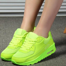 Load image into Gallery viewer, Women Soft Platform Sneakers Green Black Pink Breathable Air Cushion Casual Sports Women Trainers Fashion Lightweight Tennis Sport Walking Athletic Casual Footwear Sneakers
