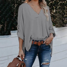 Load image into Gallery viewer, Women Spring and Autumn V-neck Blouse
