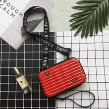 Load image into Gallery viewer, Women Suitcase Box Shape Crossbody Shoulder Bag Letter Band Travel Carrying

