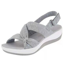 Load image into Gallery viewer, Women Summer Open Toe Sandals Women Bow Platform Comfy Beach Sandals Women Bow-Knot Platform Simple Outdoor Flip-Flops Beach Sandals Fashion Slippers Summer Sandals
