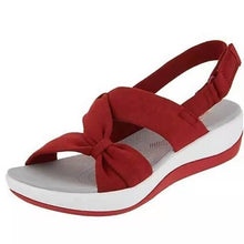 Load image into Gallery viewer, Women Summer Open Toe Sandals Women Bow Platform Comfy Beach Sandals Women Bow-Knot Platform Simple Outdoor Flip-Flops Beach Sandals Fashion Slippers Summer Sandals
