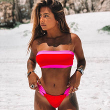 将图片加载到图库查看器，Women Swimsuit Bikini Set New Arrival Women Bandage Bathing Suit Female Swimwear Bathing Suits Beach Wear Bikini Sets Striped Swim Beach Wear

