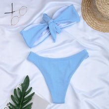 Load image into Gallery viewer, Women Swimsuit Female Bikini Swimwear Women Bikini Set Swimming Suit Bandage Bikini Set Push-Up Swimwear Beachwear Swimsuit  Bathing Suits Off Shoulder High Waist Beachwear Set
