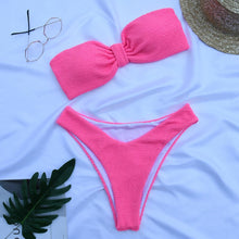 Load image into Gallery viewer, Women Swimsuit Female Bikini Swimwear Women Bikini Set Swimming Suit Bandage Bikini Set Push-Up Swimwear Beachwear Swimsuit  Bathing Suits Off Shoulder High Waist Beachwear Set
