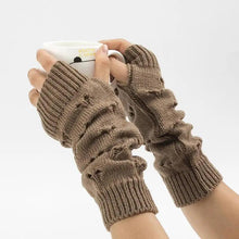 Load image into Gallery viewer, Women Vintage Gloves Hand Warmer Winter Gloves Women Arm Heart Mitten Warm Fingerless Gloves
