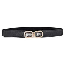 将图片加载到图库查看器，Women Vintage Stretch Belt Unique Black Elastic Design Stretchy Luxury Waistband Stylish Women Waist Belts
