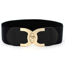 将图片加载到图库查看器，Women Vintage Stretch Belt Unique Black Elastic Design Stretchy Luxury Waistband Stylish Women Waist Belts
