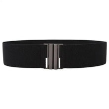 将图片加载到图库查看器，Women Vintage Stretch Belt Unique Black Elastic Design Stretchy Luxury Waistband Stylish Women Waist Belts
