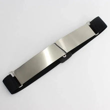 将图片加载到图库查看器，Women Vintage Stretch Belt Unique Black Elastic Design Stretchy Luxury Waistband Stylish Women Waist Belts
