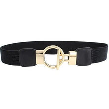 将图片加载到图库查看器，Women Vintage Stretch Belt Unique Black Elastic Design Stretchy Luxury Waistband Stylish Women Waist Belts
