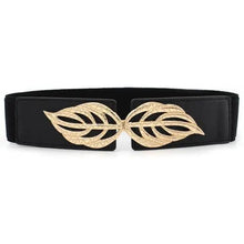将图片加载到图库查看器，Women Vintage Stretch Belt Unique Black Elastic Design Stretchy Luxury Waistband Stylish Women Waist Belts
