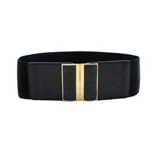 将图片加载到图库查看器，Women Vintage Stretch Belt Unique Black Elastic Design Stretchy Luxury Waistband Stylish Women Waist Belts
