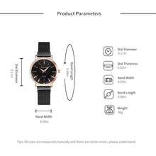 Load image into Gallery viewer, Women Watches New Luxury Fashion Quartz Ladies Watch Clock Rose Gold Diamond Dial Dress Casual Wristwatch Quartz Movement Girls Ladies Wristwatch Big Face Mesh Belt Watch And Bracelet Set
