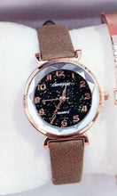 Load image into Gallery viewer, Women Watches Starry Sky Bracelet Set Watch Casual Leather Quartz Wristwatch Fashion Leather Strap Dress Analogy Display Classic Romantic With Jewelry Bracelet Set
