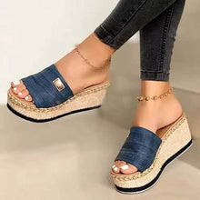 Load image into Gallery viewer, Women Wedge Slippers Platform Flip Flops Soft Comfortable New Casual Outdoor Beach Sandals
