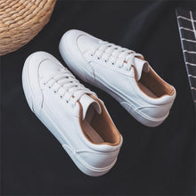 Load image into Gallery viewer, Women White Business Sneakers Fashion Woman's Spring Trend Casual Sport Shoes New Comfort White Platform Ultra Lightweight Walking Non Slip Sneakers
