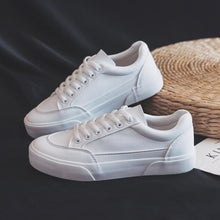 Load image into Gallery viewer, Women White Business Sneakers Fashion Woman's Spring Trend Casual Sport Shoes New Comfort White Platform Ultra Lightweight Walking Non Slip Sneakers
