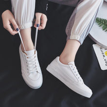 Load image into Gallery viewer, Women White Business Sneakers Fashion Woman's Spring Trend Casual Sport Shoes New Comfort White Platform Ultra Lightweight Walking Non Slip Sneakers
