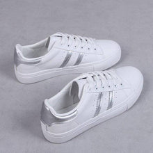 将图片加载到图库查看器，Women White Casual Shoes Casual Women Sneakers Flats Girl Breathble Vulcanized Shoes Lace Up White Casual Style Comfortable Sneakers Eco Leather Street Sneakers
