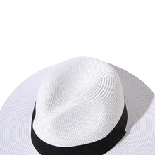 Load image into Gallery viewer, Women Wide Brim Straw Panama Roll up Hat
