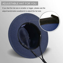 Load image into Gallery viewer, Women Wide Brim Straw Panama Roll up Hat
