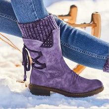 Load image into Gallery viewer, Women Winter Boots Strong Hoof Heels Fashion Comfort Warm Design

