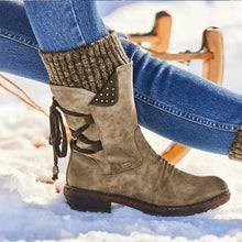 Load image into Gallery viewer, Women Winter Boots Strong Hoof Heels Fashion Comfort Warm Design
