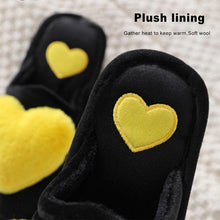 将图片加载到图库查看器，Women Winter Heart Shoes Woman Slides Plush Home Slippers Indoor House Shoes Winter Warm Fur Slippers With Embroidered Heart Details Soft And Warm House Slippers With Cushioned Insole
