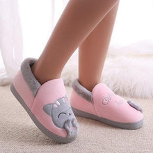 将图片加载到图库查看器，Women Winter Home Slippers Cat Shoes Non-Slip Soft Winter Warm House Slippers Indoor Bedroom Couples Shoes Womens Slippers Slip On Memory Foam House Outdoor Indoor Warm Fuzzy Plush Slippers
