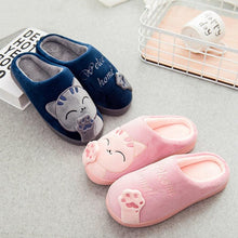 Load image into Gallery viewer, Women Winter Home Slippers Cat Shoes Soft Winter Warm House Slippers Indoor Bedroom Couples Slippers Super Soft Lightweight Bedroom Shoes Waterproof Rubber Sole Indoor Outdoor For Women
