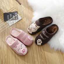 Load image into Gallery viewer, Women Winter Home Slippers Cat Shoes Soft Winter Warm House Slippers Indoor Bedroom Couples Slippers Super Soft Lightweight Bedroom Shoes Waterproof Rubber Sole Indoor Outdoor For Women
