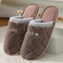 Load image into Gallery viewer, Women Winter Home Slippers Cute Shoes Non-Slip Soft Winter Warm Slipper Indoor Bedroom Couples Floor Shoes Women's House Slippers Indoor Memory Foam Cotton-Blend Knitted Autumn Winter Slippers
