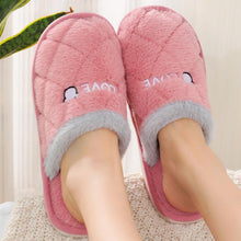 Load image into Gallery viewer, Women Winter Home Slippers Cute Shoes Non-Slip Soft Winter Warm Slipper Indoor Bedroom Couples Floor Shoes Women's House Slippers Indoor Memory Foam Cotton-Blend Knitted Autumn Winter Slippers
