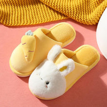 将图片加载到图库查看器，Women Winter House Fur Slippers Warm Cotton Rabbit Shoes Indoor Bedroom Women Men Furry Slides Cotton Home Slippers Soft Fleece Plush House Warm Comfortable Slippers

