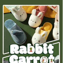 将图片加载到图库查看器，Women Winter House Fur Slippers Warm Cotton Rabbit Shoes Indoor Bedroom Women Men Furry Slides Cotton Home Slippers Soft Fleece Plush House Warm Comfortable Slippers

