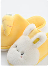 将图片加载到图库查看器，Women Winter House Fur Slippers Warm Cotton Rabbit Shoes Indoor Bedroom Women Men Furry Slides Cotton Home Slippers Soft Fleece Plush House Warm Comfortable Slippers
