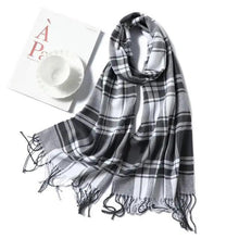 Load image into Gallery viewer, Women Winter Warm Scarf Shawl Fashion Plain  Soft Long Scarves For Women Casual Wear Travel Friendly Scarfs  Warm Winter Scarf Double Sided Thick Shawl Women Students Scarf
