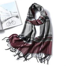 Load image into Gallery viewer, Women Winter Warm Scarf Shawl Fashion Plain  Soft Long Scarves For Women Casual Wear Travel Friendly Scarfs  Warm Winter Scarf Double Sided Thick Shawl Women Students Scarf
