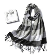 Load image into Gallery viewer, Women Winter Warm Scarf Shawl Fashion Plain  Soft Long Scarves For Women Casual Wear Travel Friendly Scarfs  Warm Winter Scarf Double Sided Thick Shawl Women Students Scarf
