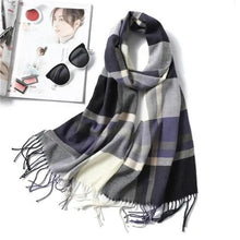 Load image into Gallery viewer, Women Winter Warm Scarf Shawl Fashion Plain  Soft Long Scarves For Women Casual Wear Travel Friendly Scarfs  Warm Winter Scarf Double Sided Thick Shawl Women Students Scarf
