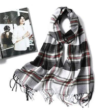 Load image into Gallery viewer, Women Winter Warm Scarf Shawl Fashion Plain  Soft Long Scarves For Women Casual Wear Travel Friendly Scarfs  Warm Winter Scarf Double Sided Thick Shawl Women Students Scarf
