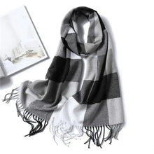 Load image into Gallery viewer, Women Winter Warm Scarf Shawl Fashion Plain  Soft Long Scarves For Women Casual Wear Travel Friendly Scarfs  Warm Winter Scarf Double Sided Thick Shawl Women Students Scarf
