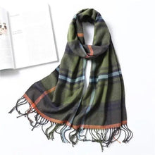 Load image into Gallery viewer, Women Winter Warm Scarf Shawl Fashion Plain  Soft Long Scarves For Women Casual Wear Travel Friendly Scarfs  Warm Winter Scarf Double Sided Thick Shawl Women Students Scarf
