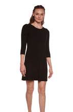 Load image into Gallery viewer, Women's A-Line Bamboo Viscose Dress in Black
