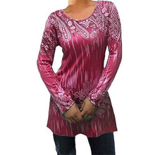 将图片加载到图库查看器，Womens Autumn Round Neck Long Sleeves
