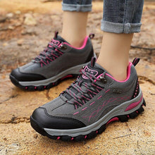 Load image into Gallery viewer, Womens Autumn Winter Tourism Hiking Womens Sports Shoes Outdoor Climbing Shoes Leather Lace Up Anti-slip Work Ankle Boots Outdoor Snow Winter Strong Durable Shoes
