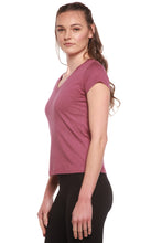 Load image into Gallery viewer, Women's Bamboo Viscose/Cotton V-Neck Cap Sleeve T-Shirt
