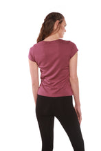 Load image into Gallery viewer, Women's Bamboo Viscose/Cotton V-Neck Cap Sleeve T-Shirt
